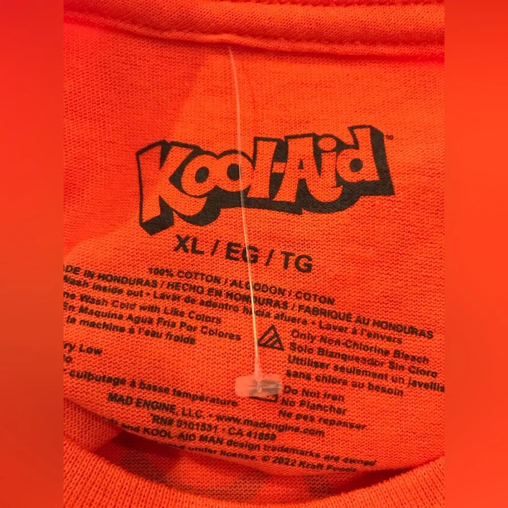 Old schools Kool Aid short sleeve orange T-shirt.  NWOT Size XL. UNISEX - Picture 4 of 5